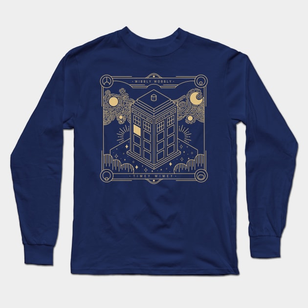 Blue Box Long Sleeve T-Shirt by LoreleyPanacoton